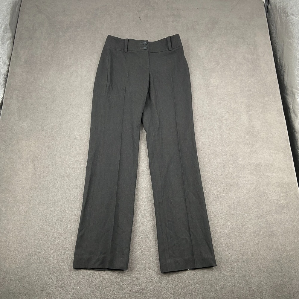 Ann Taylor‎ Margo Dress Pants Womens 2 Charcoal Gray Formal Oxford Straight Leg